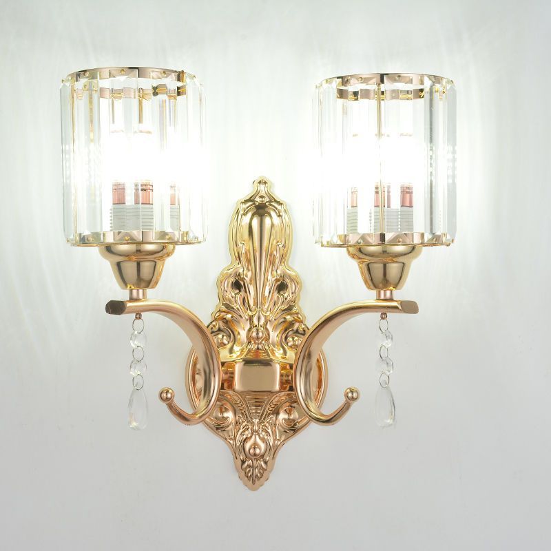 New arrival modern high-end glare bar aisle corridor living room bedroom bedside room double-headed crystal light luxury wall lamp