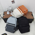 Schoolbag patchworkcontrast colorcasual travel junior high school student backpack large capacity water-repellent abrasion resistant dirty backpack