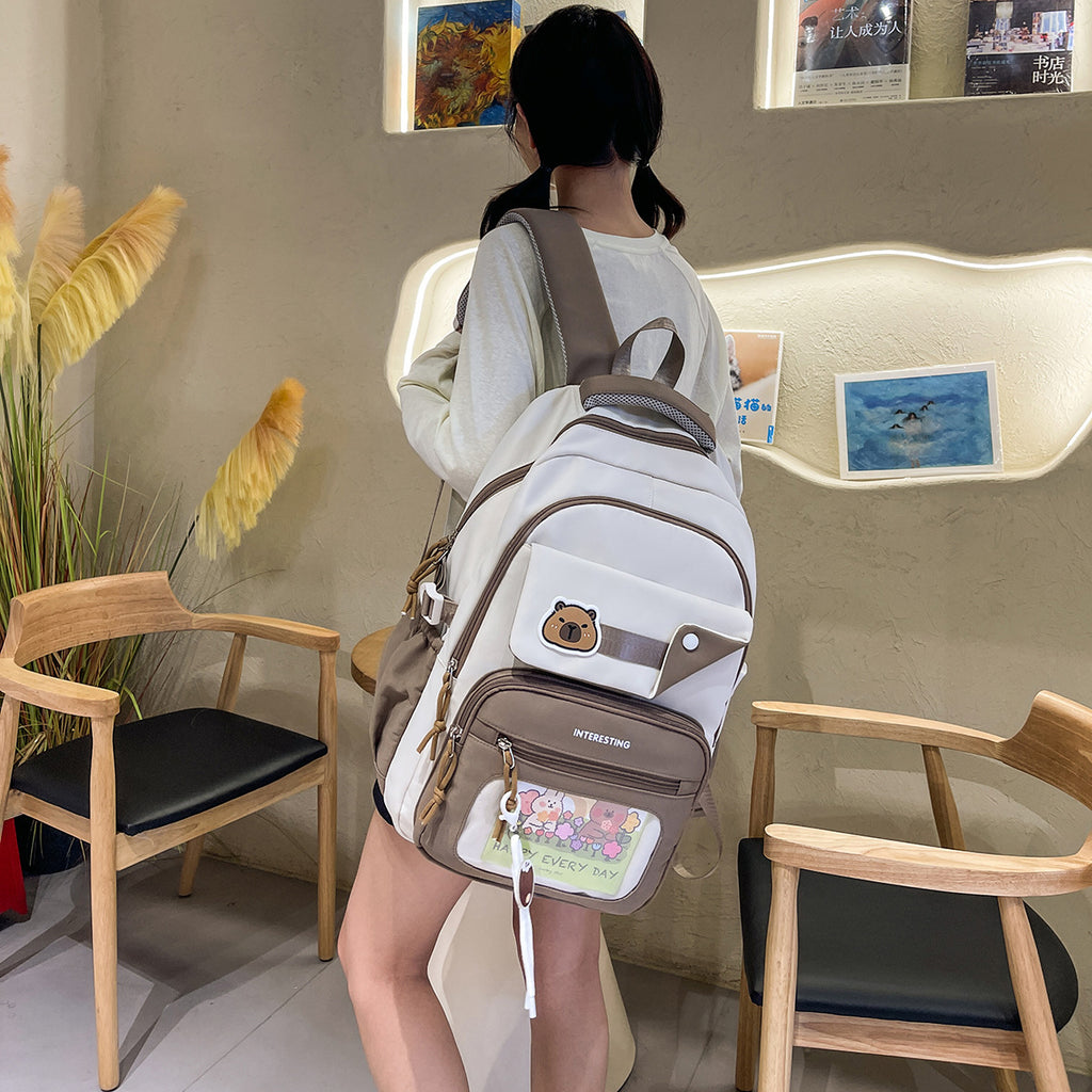 New Kapibara backpack, high-value casual backpack,  explosion, lightweight student schoolbag wholesale