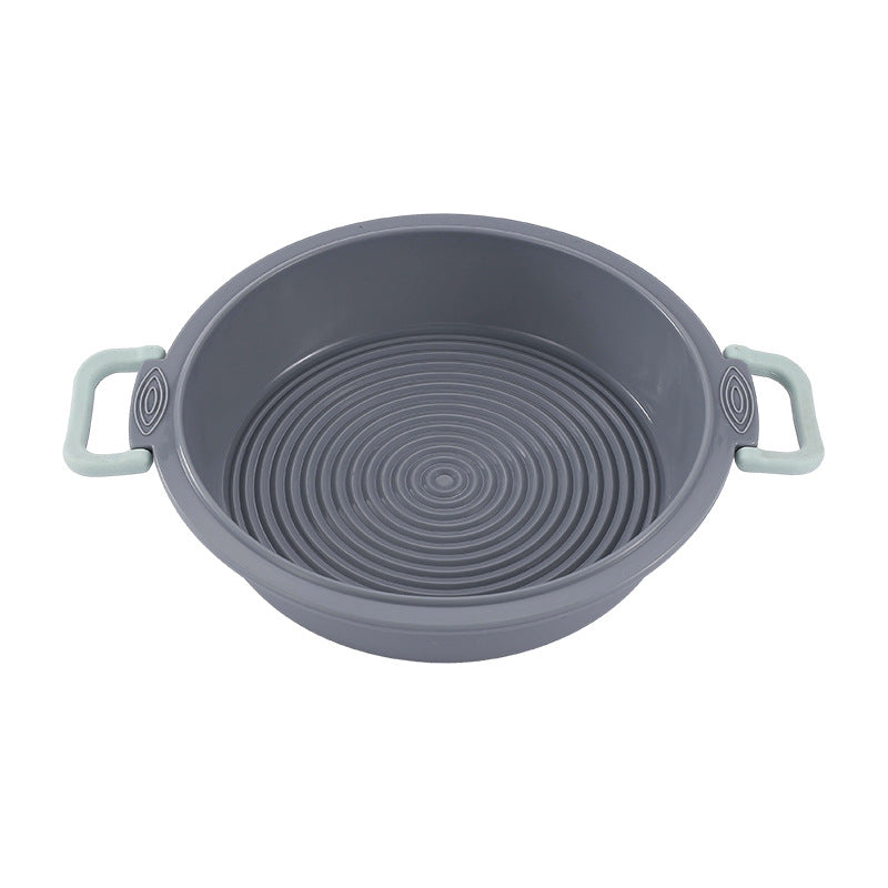 new silicone air fryer baking pan cake mold - high temperature resistant, easy release, round shape, home baking tool