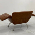 Italian desede leather casual chair, vintage-inspired folding airplane chair, armchair, single chair, sofa chair, recliner