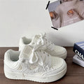 Niche platform white sneakers for women, 2026 new summer ins trendy retro versatile bread shoes, athletic casual skate shoes