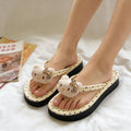 2026 summer new polka dot platform flip-flops - women's trendy, outdoor, non-slip, sweat-proof beach vacation sandals