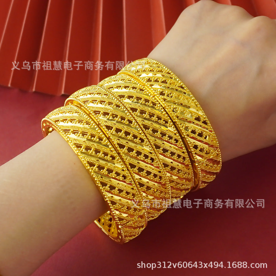 wholesale middle eastern fashion diamond-shaped hollow classic design bracelet, suitable for women's daily decoration