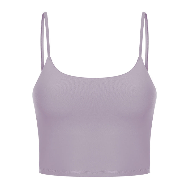 New women's yoga top - sports bra with padded cups, spaghetti straps, and beautiful back design - fitness tank top, yoga vest c5238