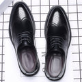 New men's brogue leather shoes - business casual, british style, formal dress shoes, korean style, breathable