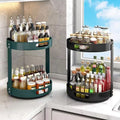 New rotating multi-functional corner shelf for kitchen spices, living room countertops, bathroom makeup storage - medium to tall