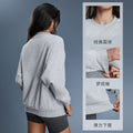 Women's fall/winter oversized crewneck sweatshirt - effortless style, commute-friendly, casual, versatile, warm pullover with fleece lining - d25156