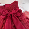 【dropshipping】girls' winter fleece-lined two-piece set,  new stylish children's first birthday baby dress, red