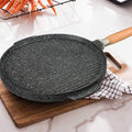 Factory direct supply for home aluminum non-stick round teppanyaki steak pizza stone frying pan baking dish