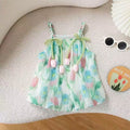 Girl summer clothes fresh sling outing jumpsuit summernew arrivalk-stylefashionable baby girl summer sling romper