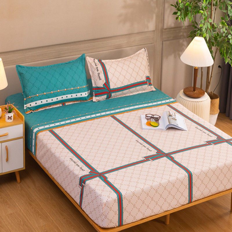Printing fitted sheet bed cover simmons protective dust cover all-inclusive elastic bed cover that won't pill or shrink