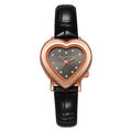 Women's fashionable minimalist vintage heart-shaped quartz watch - petite student watch, fashion watch