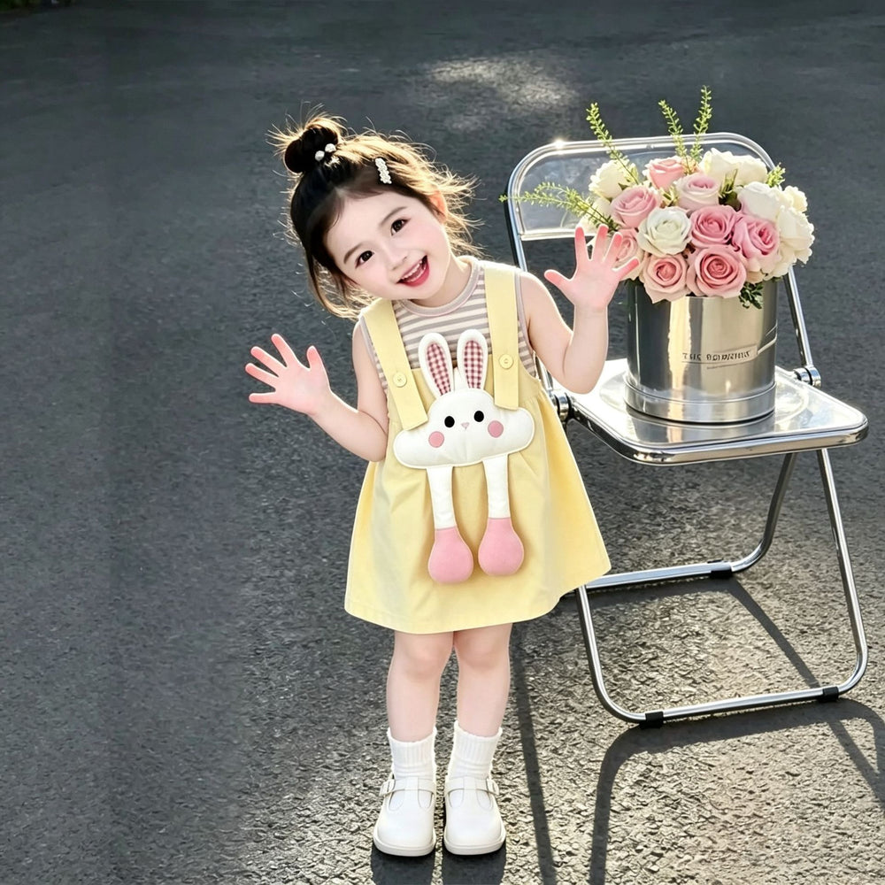 Toddler suitsummer summer clothing new arrivalfashionable baby overalls two-piece set clothes casual super cute