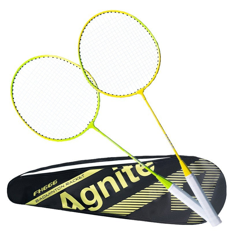 Deli Angnet FH666 badminton racket iron split durable competition adult student sports training double racket