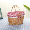 Rattan picnic basket, picking basket, storage basket, shopping basket, bamboo basket, gift basket, wicker fruit basket, hand basket, grocery basket