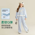 girls' spring tracksuit set - korean style casual two-piece outfit for kids and teens - trendy preppy look