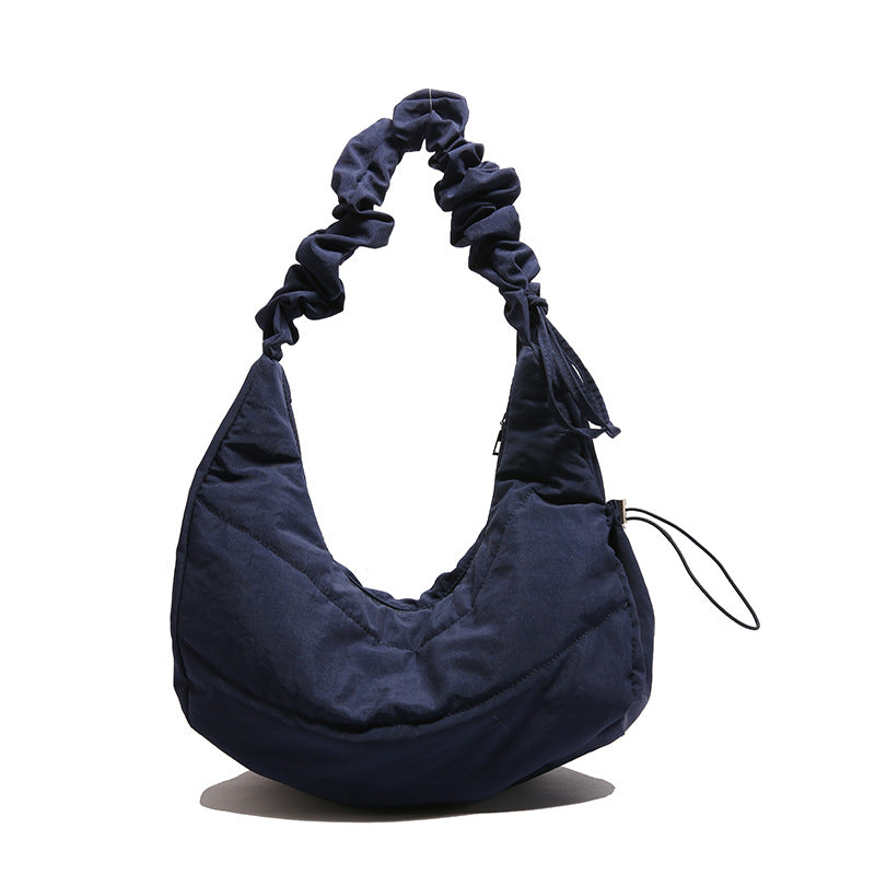 Fashion bag women's 2025 new college style dumpling bag casual large capacity shoulder messenger bag