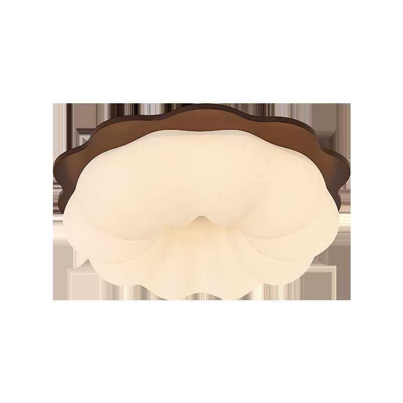 [Strict Selection] Bedroom Ceiling Light Living Room Light Pumpkin Cloud Light Walnut Medium Antique Room Light Eye Protection Light
