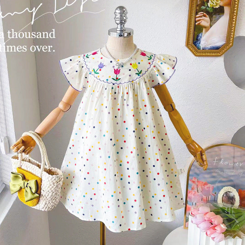 Girls' summer dress: cute, adorable, and stylish princess dress for kids - summer pure cotton dress for babies