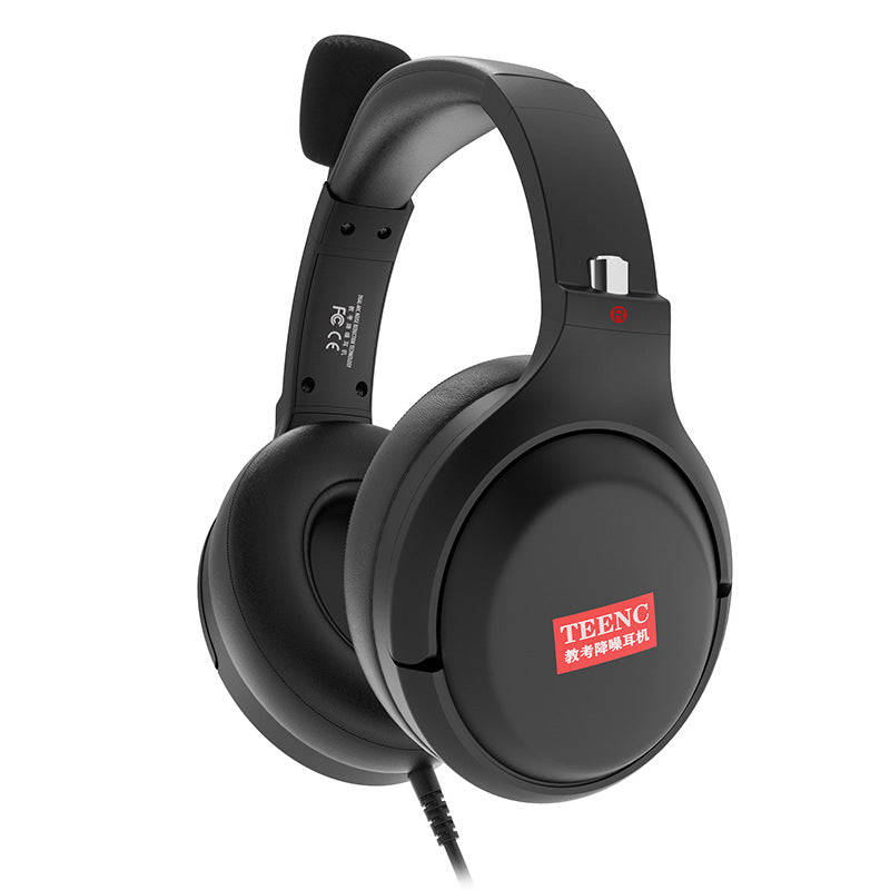 Salar/shenglai e39 teenc teaching and examination true noise reduction wired headphones english listening test headset