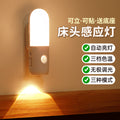 Motion sensor light, human body induction hallway night light, sound control light, smart corridor rechargeable home use night light, wireless stair light