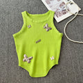 Petitesilmelegant butterfly short sleeveless vest suspender women's summersense of designniche style bottom shirt tops