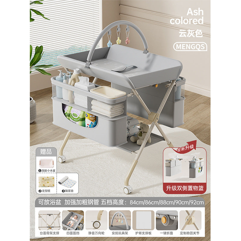 Changing table, baby care table, diaper changing table, newborn bathing & massage table, foldable multifunctional