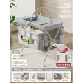 Gray [maa+ top model] [four-sided fence + double-layer storage basket*2] (one-click folding + toy rack + five-speed adjustment + clothes drying rack + storage rack + universal