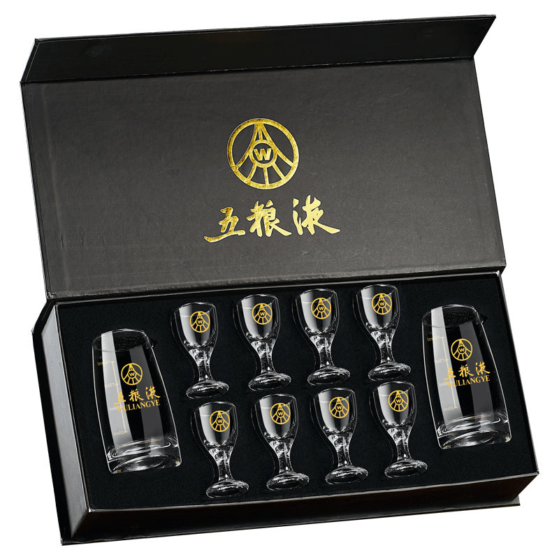 Wuliangye gift box suit white wine glass wine set suit liquor glass glass wine jug small wine glass wine dispenser