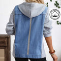 new arrivals: plus size women's patchwork hooded denim jacket - perfect for , , and european & american markets