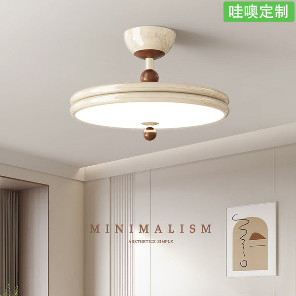 [Wow] Cream wind advanced sense master bedroom ceiling light eye protection intelligent modern simple French hanging lamp