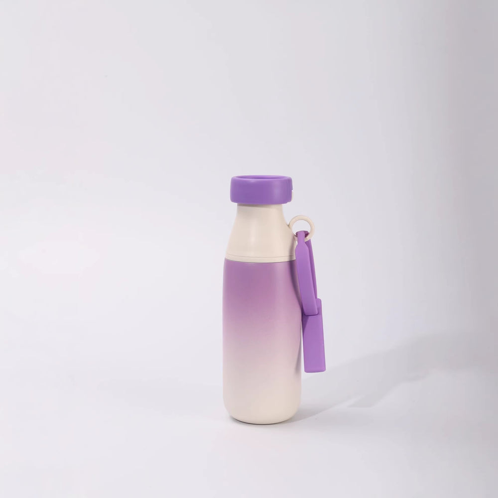 Dopamine-boosting creative portable insulated tumbler - stylish detachable lanyard, stainless steel water bottle with tea infuser, milk bottle