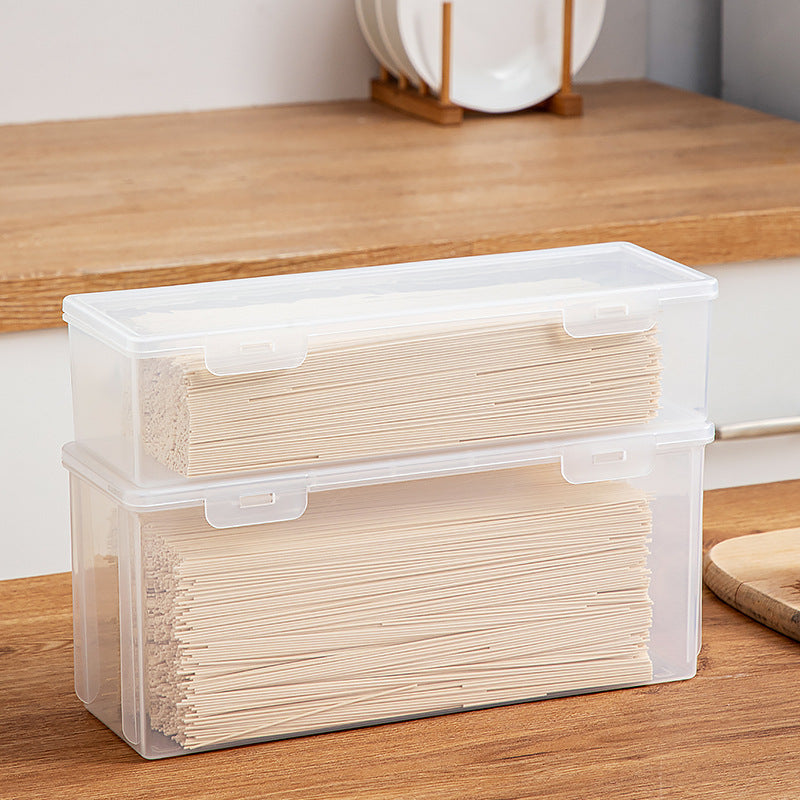 Kitchen Food Grains Storage Box Sealed with Lid Noodle Storage Box Food Grade Refrigerator Transparent Fresh-keeping Box