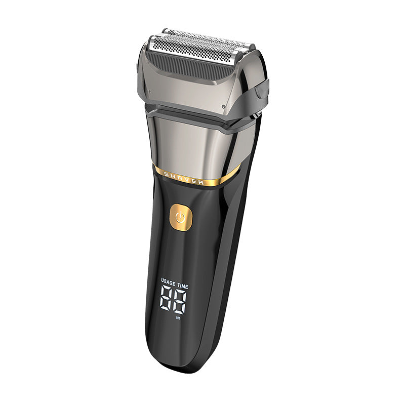 Reciprocating three-blade electric shaver for men, full body washable beard razor, rechargeable razor