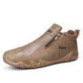 2026 new spring men's leather mid-cut casual slip-on shoes - wholesale, waterproof, comfortable, and versatile work shoes for men