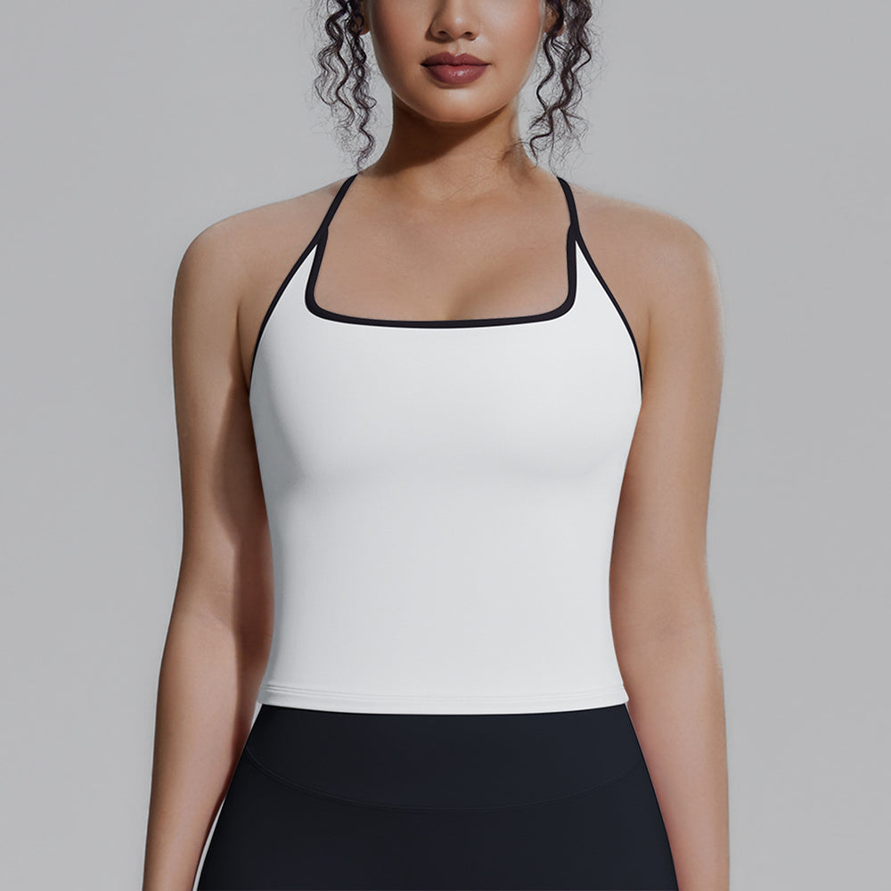 new arrival tight sports intimates women's padded i-shaped back yoga tops pilates fitness vest