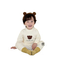 Kids' fall/winter seamless underwear set, baby soft fleece pure cotton thermal underwear, boys' and girls' home wear, cotton clothes