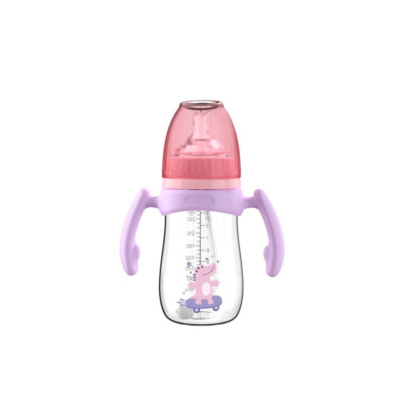 English boxed pacifier 210/240/300ml cactus series with handle PP bottle with straw