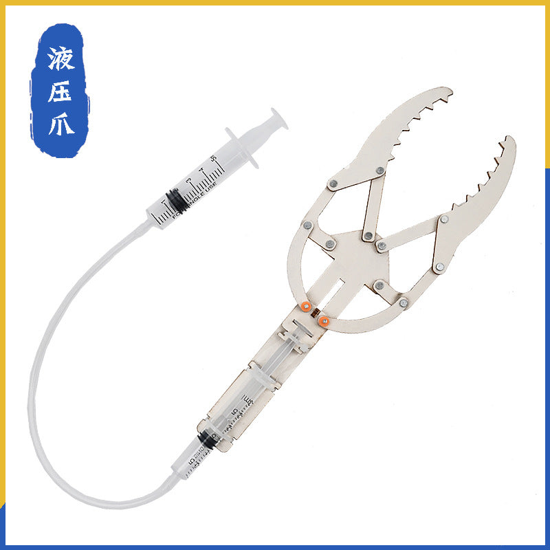 Hydraulic manipulator stem puzzle teaching aids children's creative science small experiment primary school students technology production material package