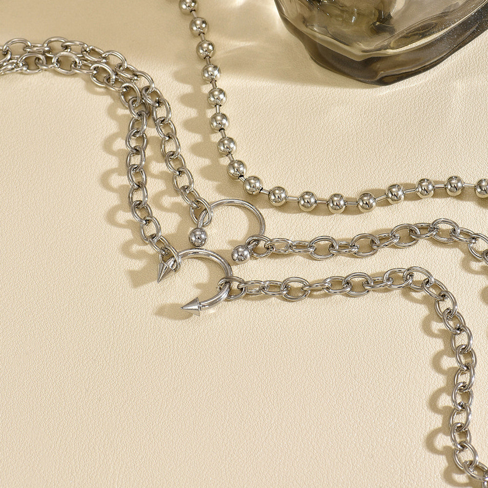 Wholesale pendant necklaces: european & american cross-border jewelry, hip-hop trendy, niche & unique, punk style, multi-layered design statement necklaces