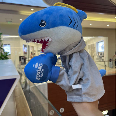 New cross-border husky boxing dog interactive hand puppet toy - sound-enabled finger puppet