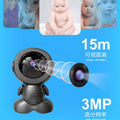 New wifi indoor hd 3mp motion-tracking smart camera for home security and baby monitoring - no stand required