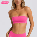 Tube toptops strapless pants high elastic back sports intimates bra non-slip running pilates yoga suit