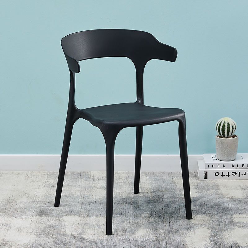 Plastic horn chair dining table backrest stool backrest chair for homescandinavian dining chair adult thickenedthickened durable