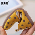 Vancahao girls' leather shoes -  autumn new collection: children's country style polka dot soft sole princess shoes, baby flats