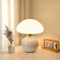 Mushroom night light - creamy ceramic, warm ambiance, always-on, eye-care led, bedroom decor, bedside lamp
