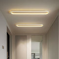 Led linear corridor aisle light - modern minimalist nordic style - ceiling mounted for stairways, balconies, entryways, and closets