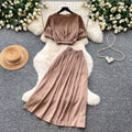 K-stylework clothing style lantern sleeve shirt high waist skirt women's summernew arrival waist slimming looktwo-piece set light mature style