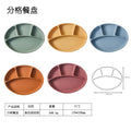 all-in-one food grade silicone dinner plate infant food bowl kids silicone bowl suction cup baby tableware wholesale